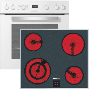 Miele Herdset H2455 E Active + KM 6002 LPT + HFC 70-C