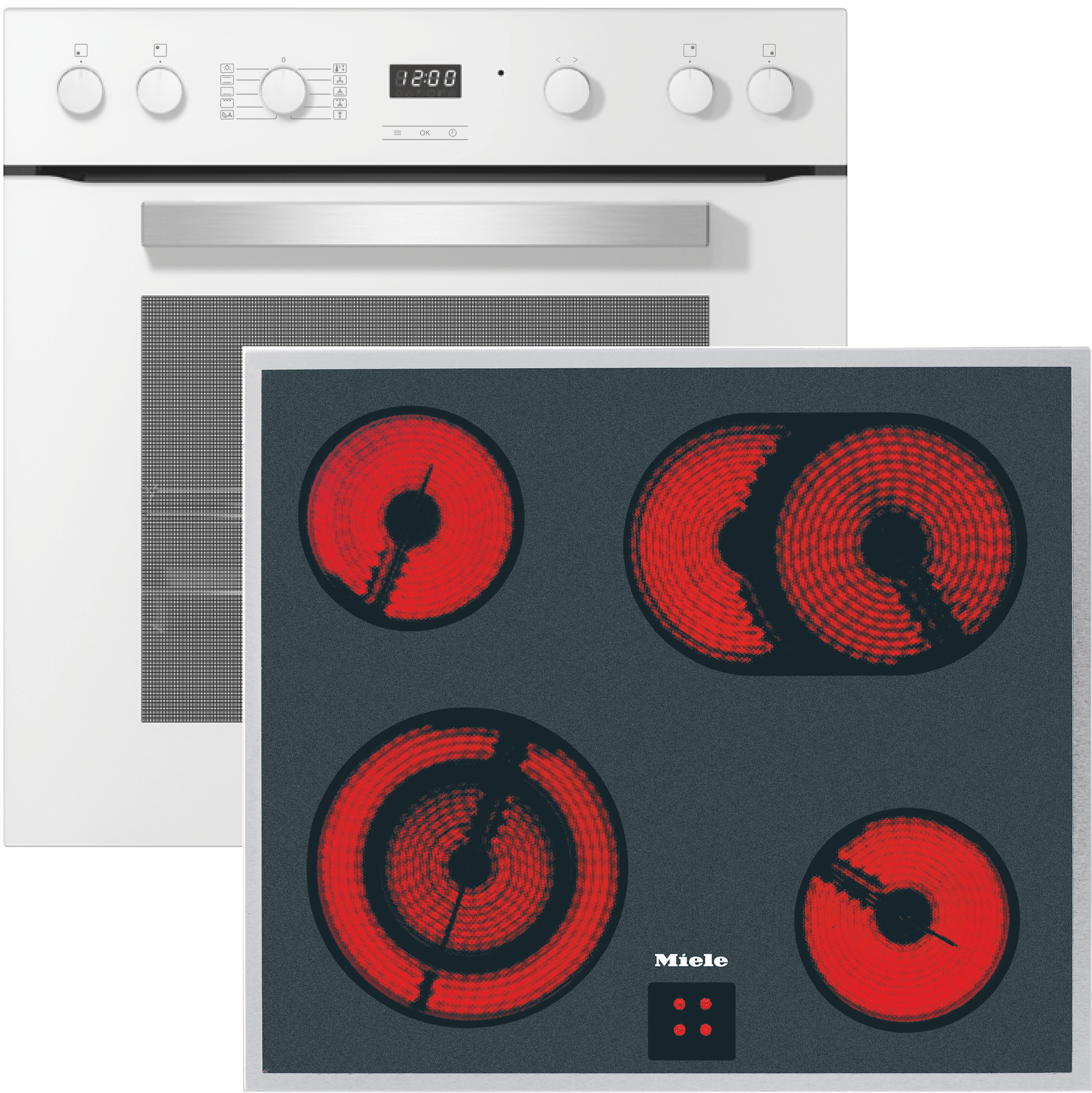 Miele Herdset H2455 E Active + KM 6003 LPT + HFC 70-C