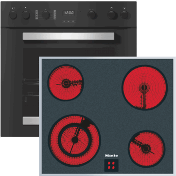 Miele Herdset H2457 E Active + KM 6002 LPT